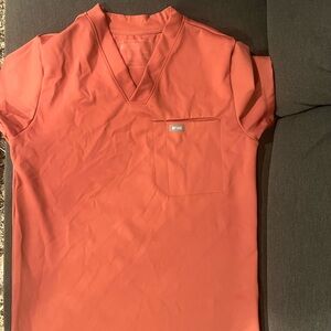 Figs Rosewood V-Neck Scrub Top